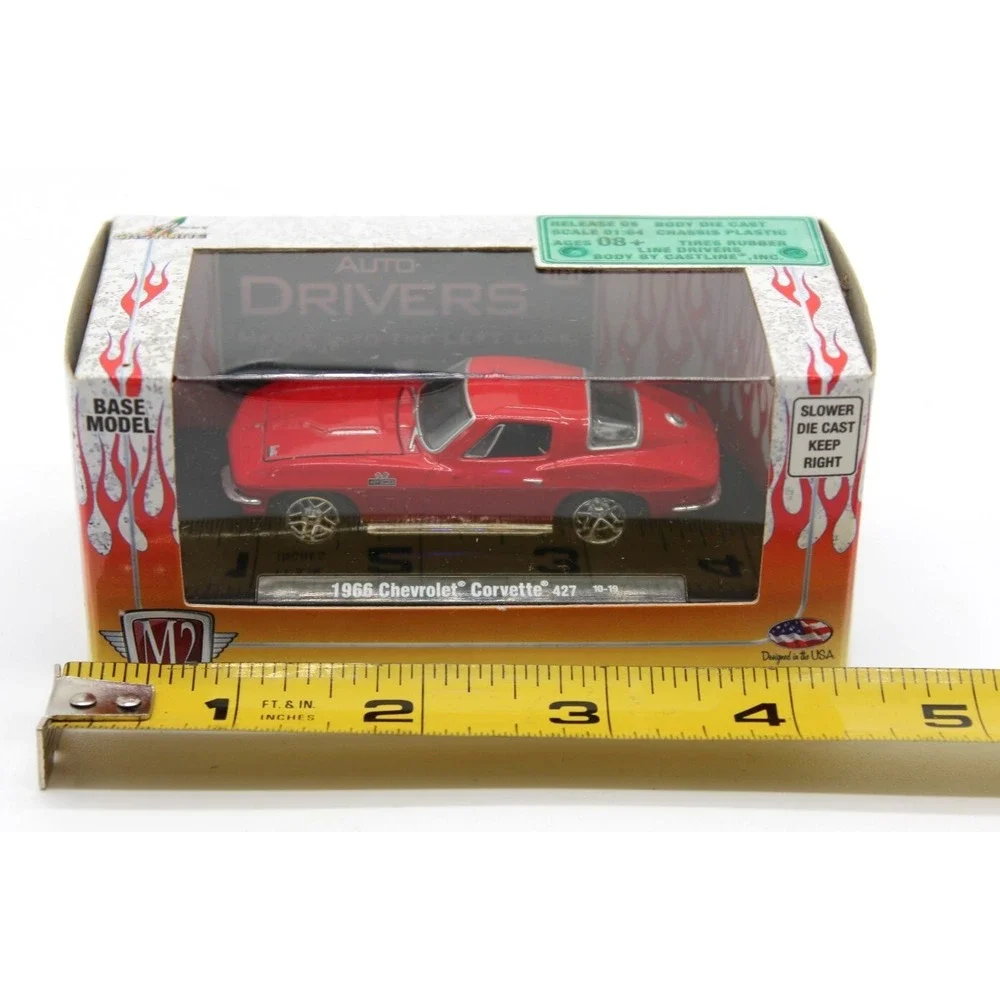M2 Machines 1966 Chevrolet Corvette 427 1:64 Scale Red Die-Cast Model NEW IN BOX